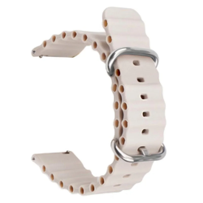 20mm 22mm Liberação Rápida Oceano Pulseira Dupla Fivela Pulseira De Relógio De Silicone para Samsung Galaxy Watch 4/5/5 pro