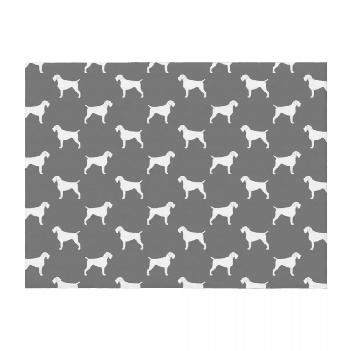 

German Wirehaired Pointer Silhouette(s) Throw Blanket Cute Warm Beautifuls Heavy Blankets