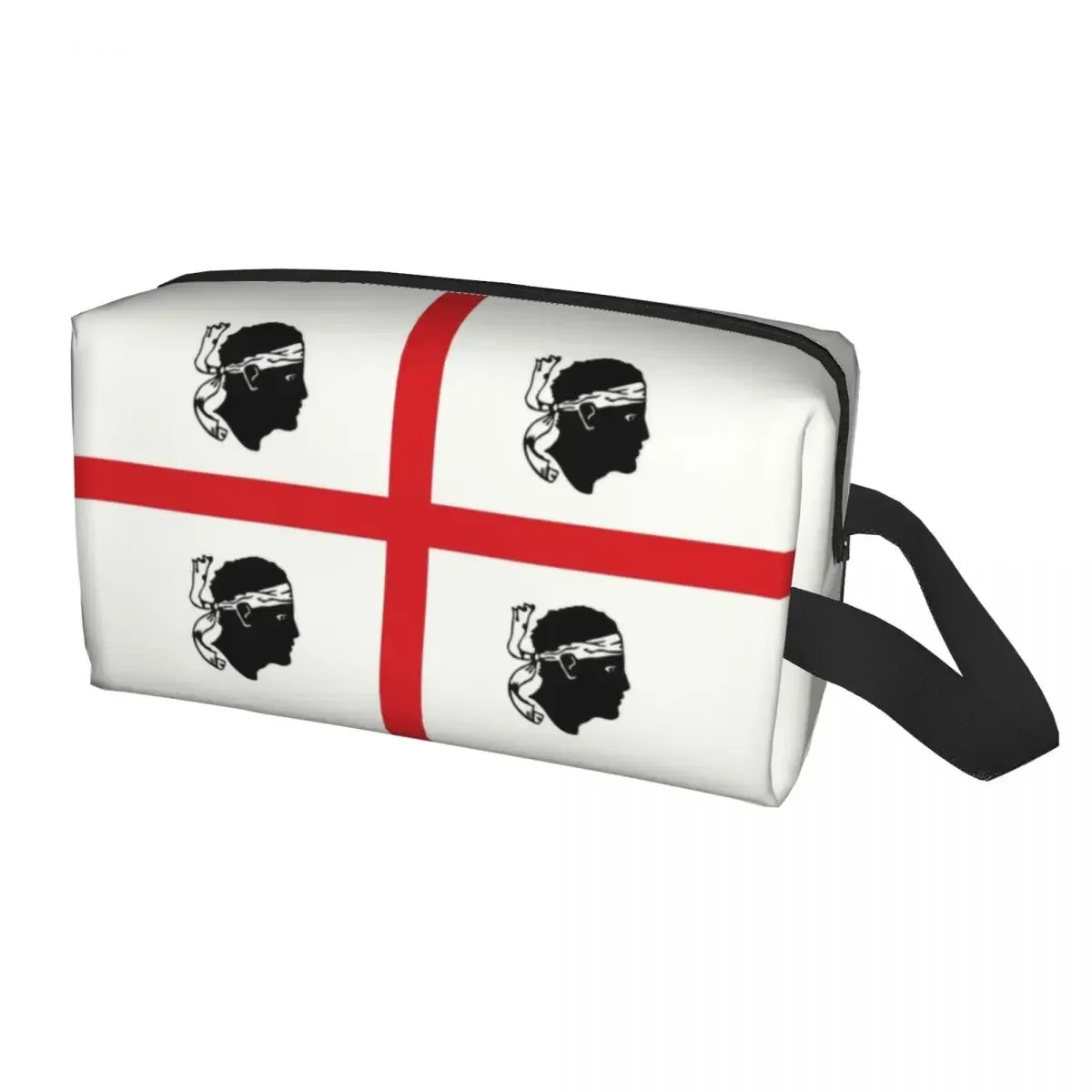 Custom Flag Of Sardinia Travel Cosmetic Bag for Women Italy Sardegna Toiletry Makeup Organizer Lady Beauty Storage Dopp Kit