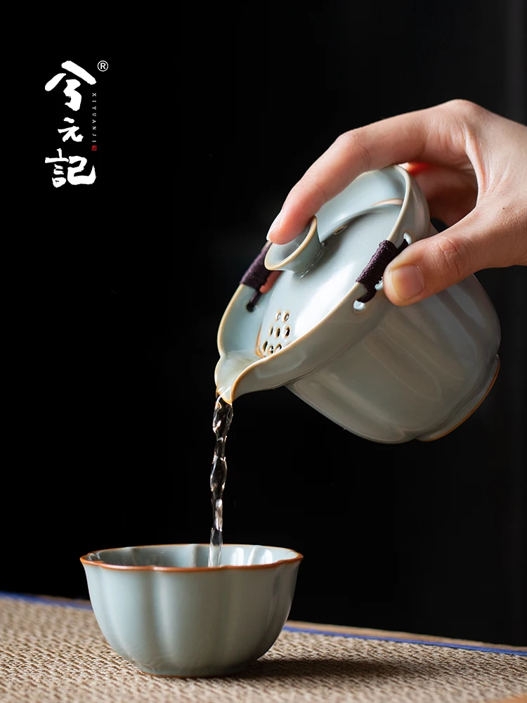 Baiqing Ru Ware Cup Single Ceramic Personal Dedicated High-End Tea