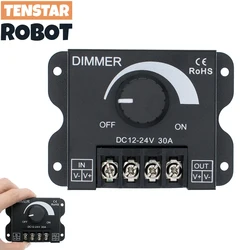 DC12V-24V LED Dimmer 30A 720W 360W Adjustable Brightness Lamp Strip Light Driver Single Color Controller 5050 3528 LED