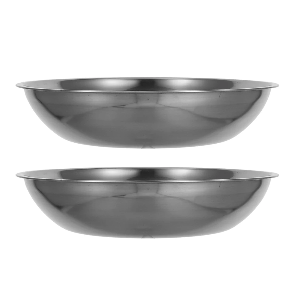 

2pcs Stainless Steel Weighing Dish Kitchen Scale Tray Accurate Large Capacity Food Measuring Bowl Lab Replacement Pan