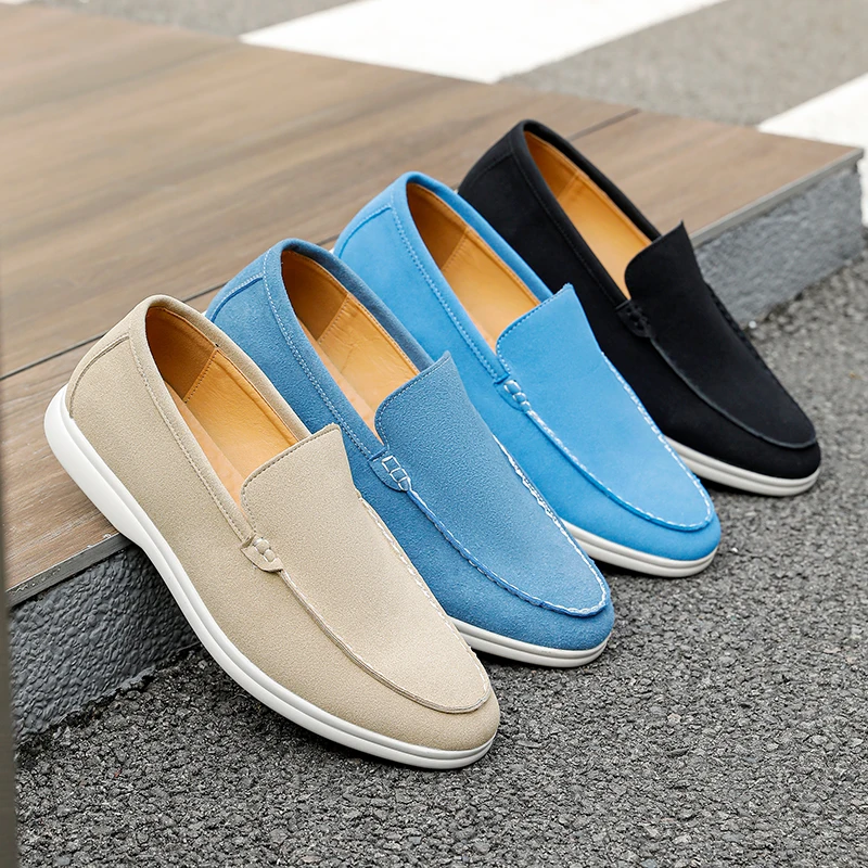 

Men Business Loafers European American Casual Soft Leather Lightweight Driving Fashion Shoes British Gentleman Shoes Men