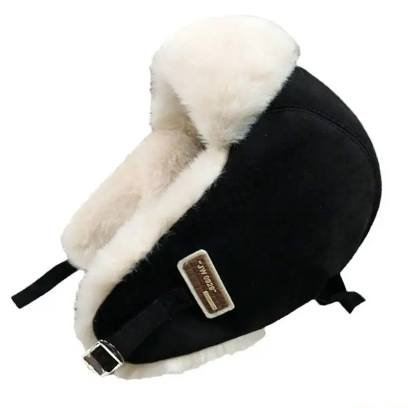 31BF Adjustable Trapper Hat Warm Ear Flap Plush Hat for Cold Weather Winter Activity