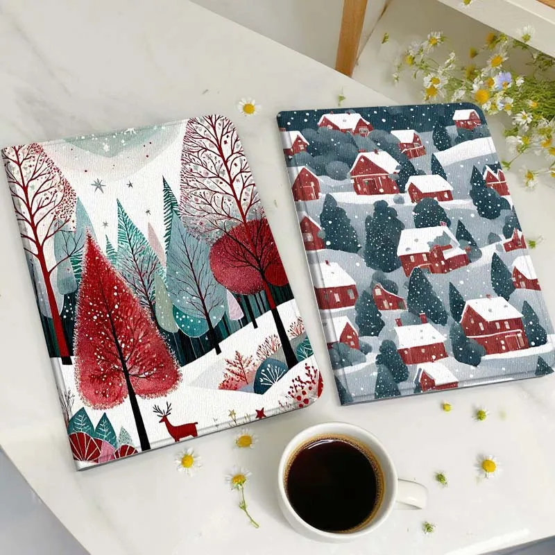 

Cartoon Snowy Forest Deer Gift Tablet Case For Huawei Honor MatePad MediaPad Air 5 6 7 11 V6 V7 V8 V9 X9 X8 T10 T10s C5e T5