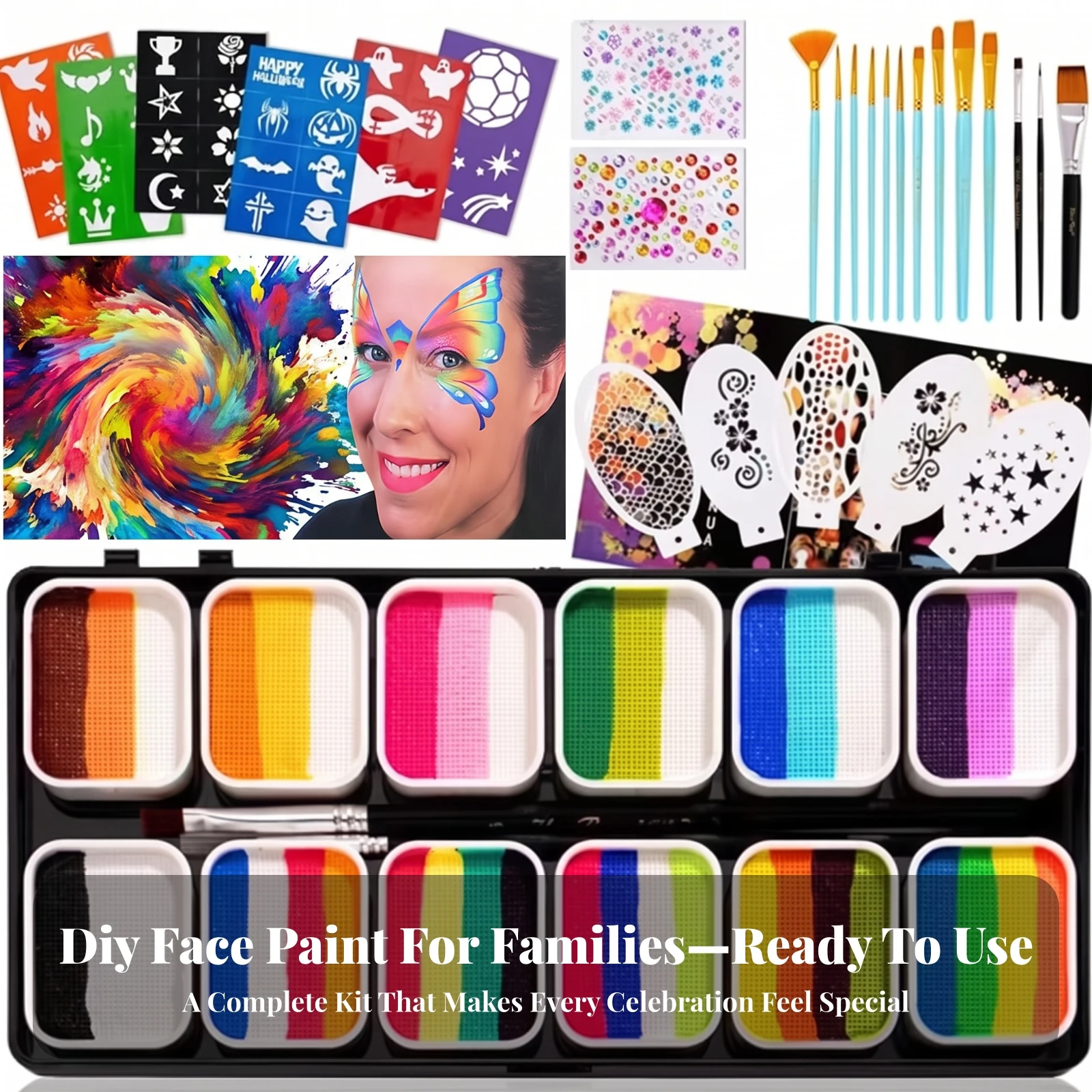 Face Paint Kit with Brushes an - Body Brush review and price