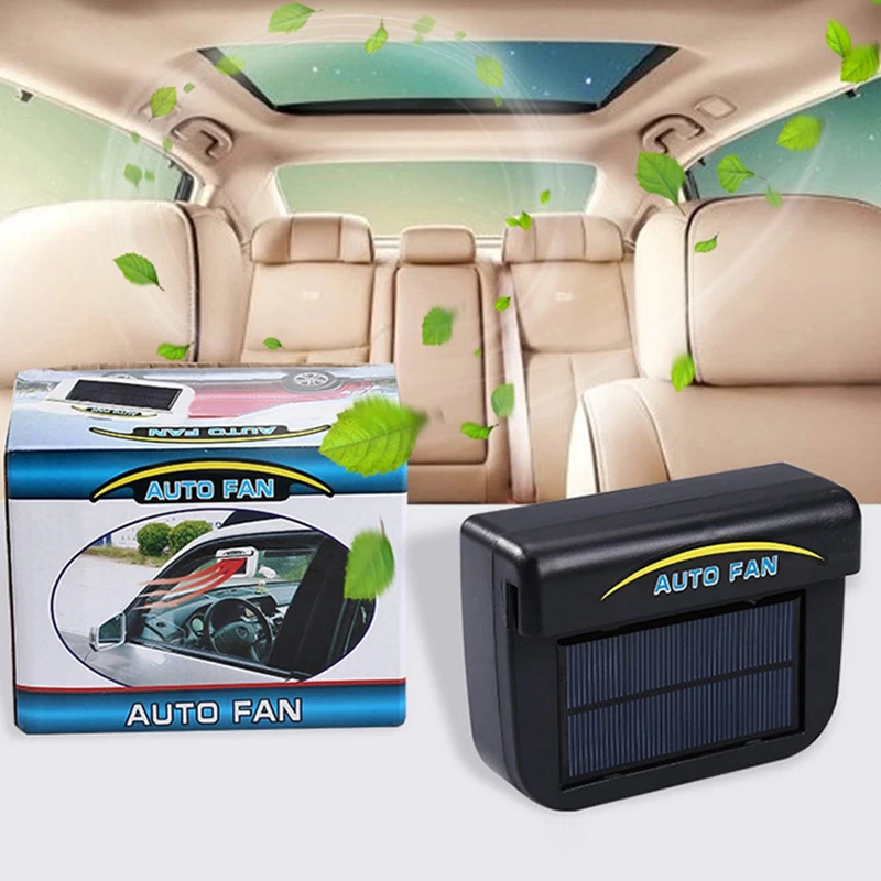 Solar Powered Car Exhaust Fan Portable Car Mounted Small Exhaust Fan Essential Air Cooler In Hot Weather