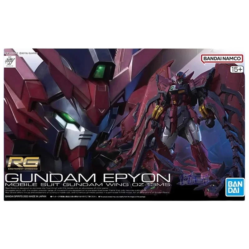 Bandai Figure Model GUNDAM RG 1/144 EPYON Mobile Suit Gundam Wing Oz-13ms Anime Assembly Toys Gift for Kids Genuine Unopened