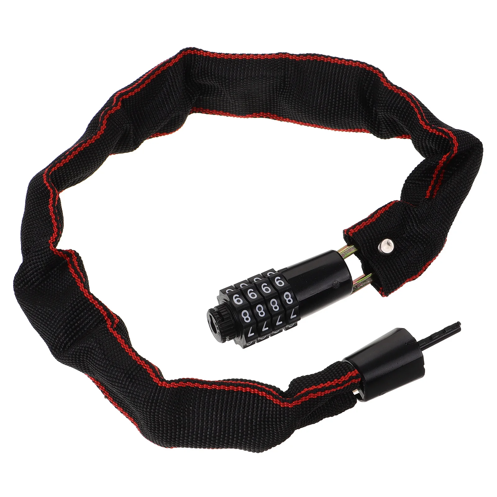 Anti-Theft Aluminum Alloy Bike Chain Lock Password Coded Portable Lock for Bicycle Outdoor Protection Bike Locks