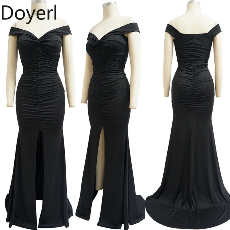 Doyerl Nightclub Party Abiti lunghi per le donne Sera Matrimonio Elegante senza maniche Celebrity Sirena Split Bodycon Maxi abito