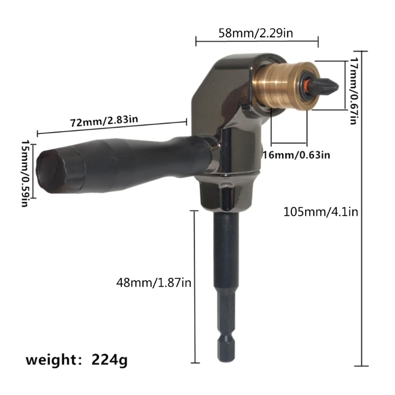 Self-Locking 90 Degree Screwdriver Hold Bit Extension Electric Screw Driver Hand Tool for Workshop Bit Dropship