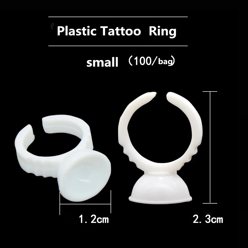 100Pc Microblading Pigment Glue Rings Tattoo Ink Holder for Semi Permanent  Microblading Supplies Tattoo Ink Cup