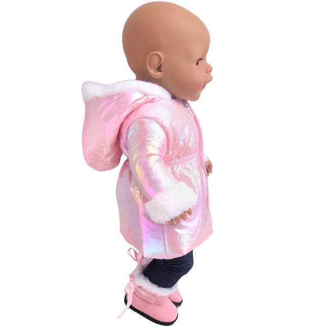 43 cm Doll Clothes Down Jackets Warm Coat for American Girl Doll Accessories Fashion New Baby Born Down Jackets Suit 18inch Doll 3