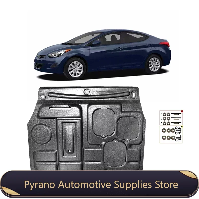 

For HYUNDAI Elantra Avante 2012-2016 1.8L 2.0L Black Under Engine Guard Plate Splash Shield Mud Fender Cover Mudguard Protector