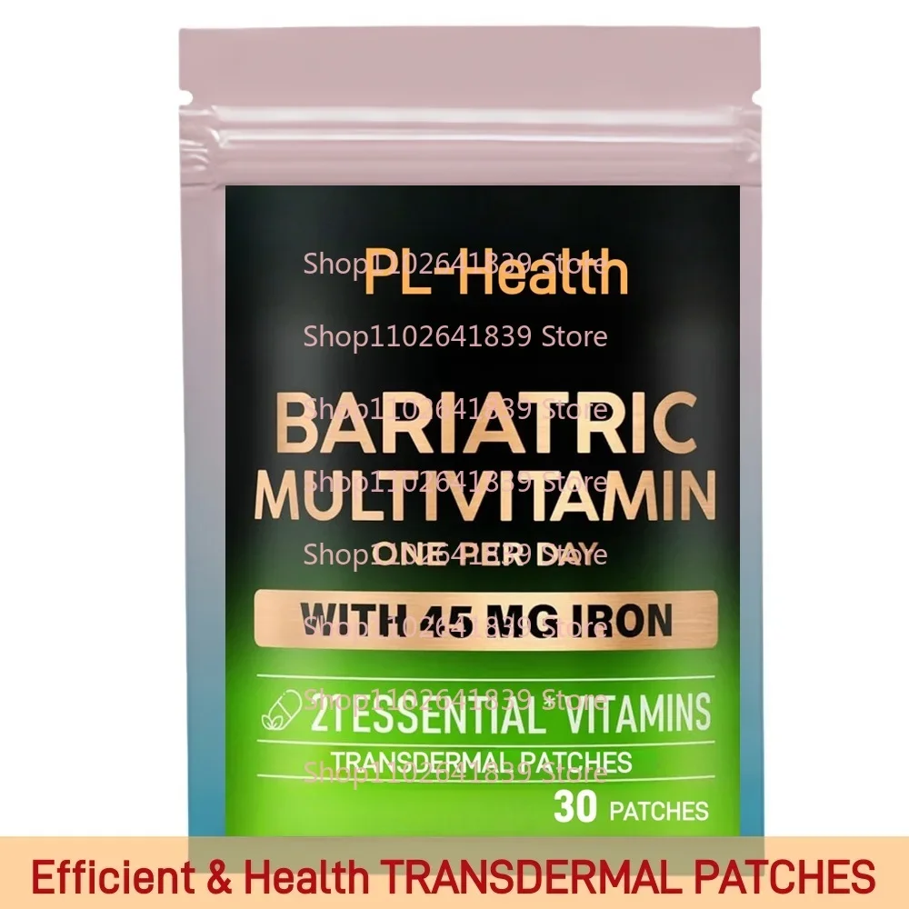 30 Patches Multivitamin Transdermal Patches for Women & Men 21 Essential Vitamins - Gastric Sleeve Support