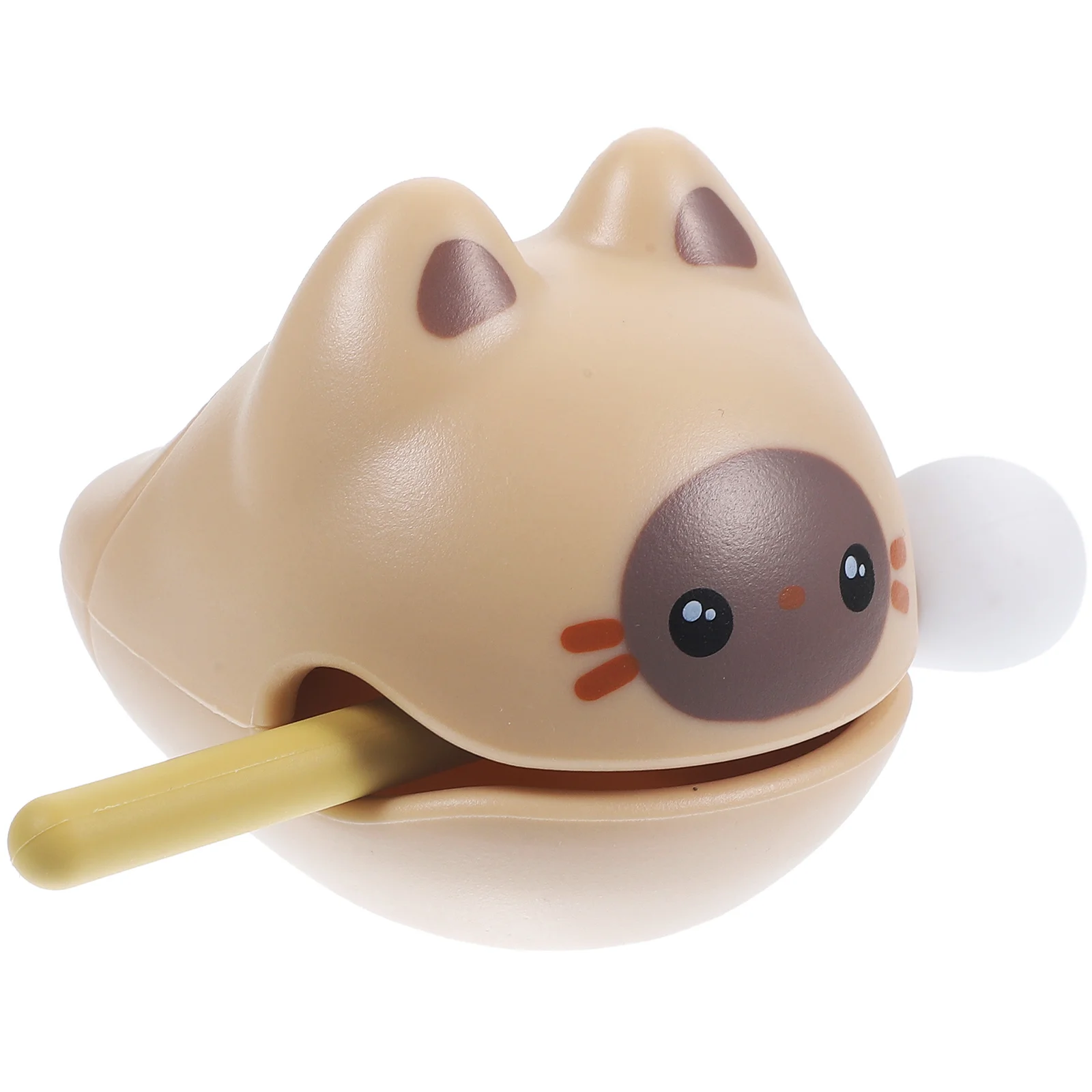 1 set 1 Set Small Wooden Fish Cartoon Block For Office Relaxing Percussion Musical Instrument Stress Relief Plaything