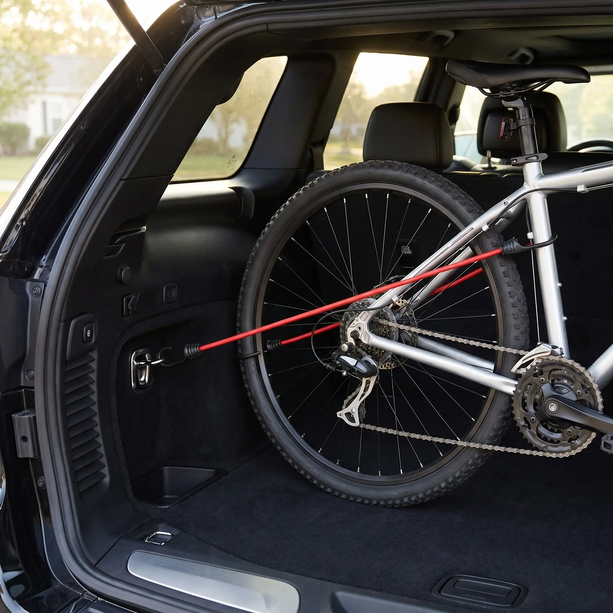 4 Pcs Trunk Elastic Lanyard Bike Rope Cargo Securing Straps Bungee Cables with Hooks Bungees Tie down
