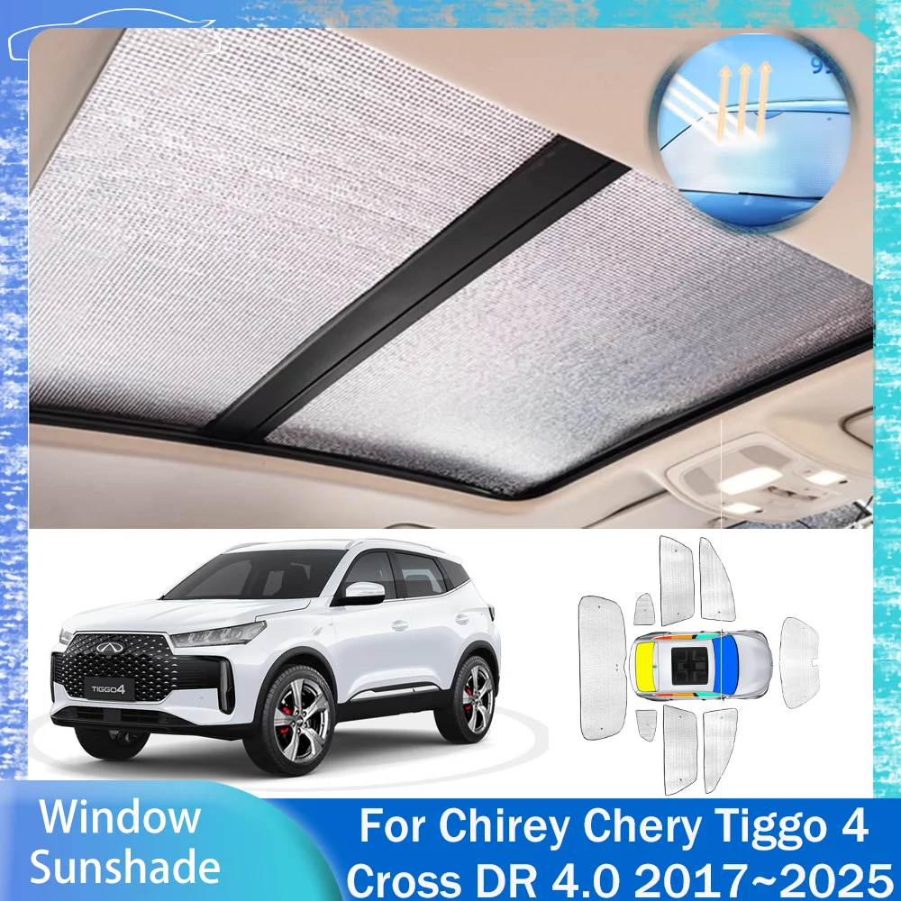 

Для Chirey Chery Tiggo 4 Cross DR 4,0 2017 ~ 2025 2018 2019 2020 2021 2022 2023 2024 Мансардный солнцезащитный козырек Боковое окно Лобовое стекло Солнцезащитный козырек Аксессуары для зонтиков
