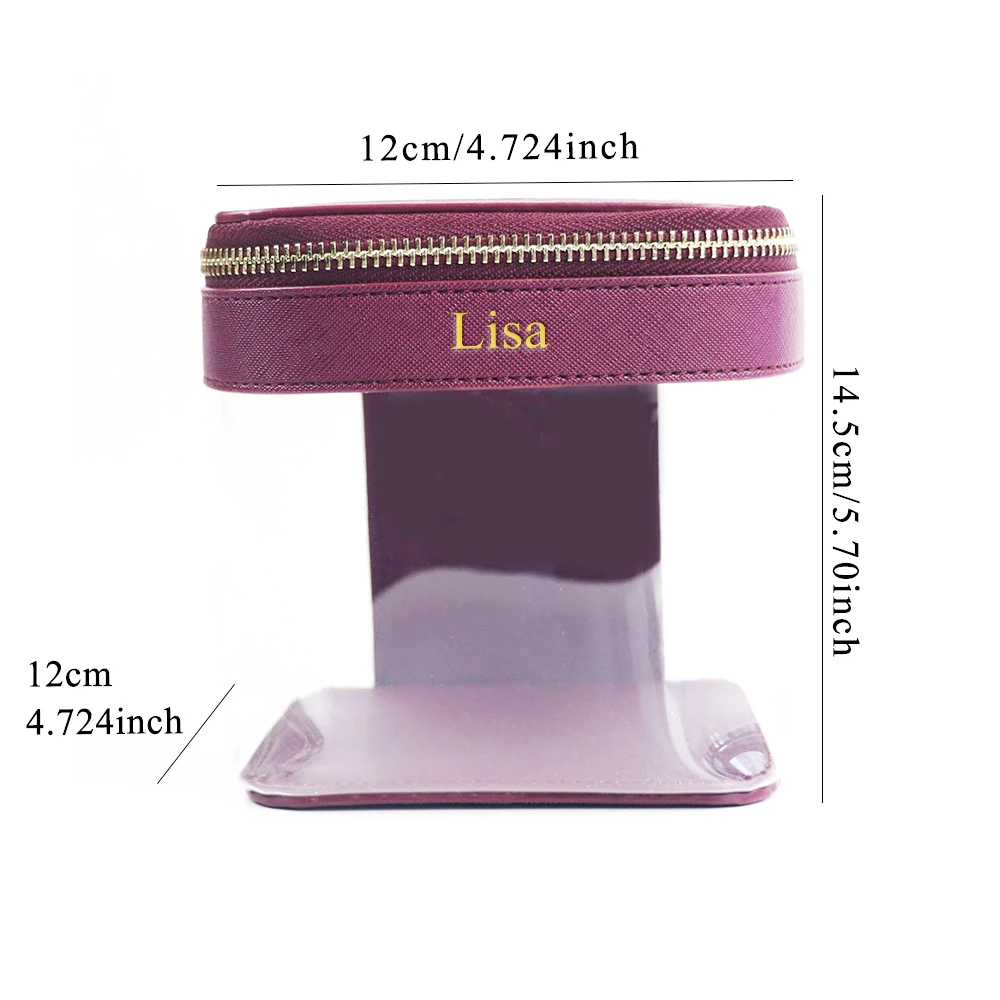 حقيبة مكياج وحقيبة أدوات الزينة قابلة للتخصيص، تصميم شفاف ومرئي، سعة كبيرة، محمولة للسفر