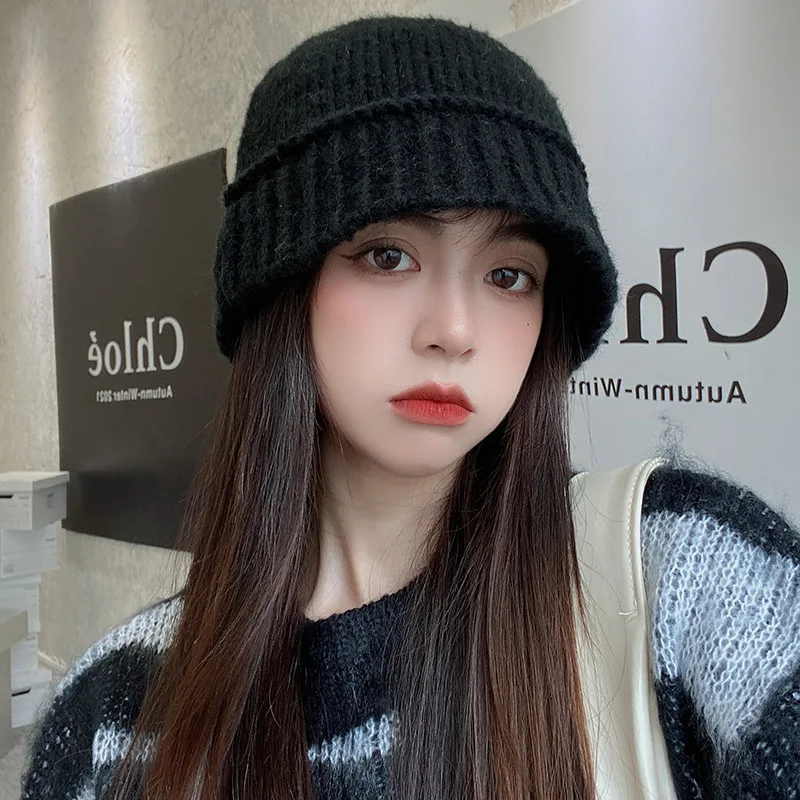 

Fashion simple autumn and winter warm bucket hat for women, fisherman hat