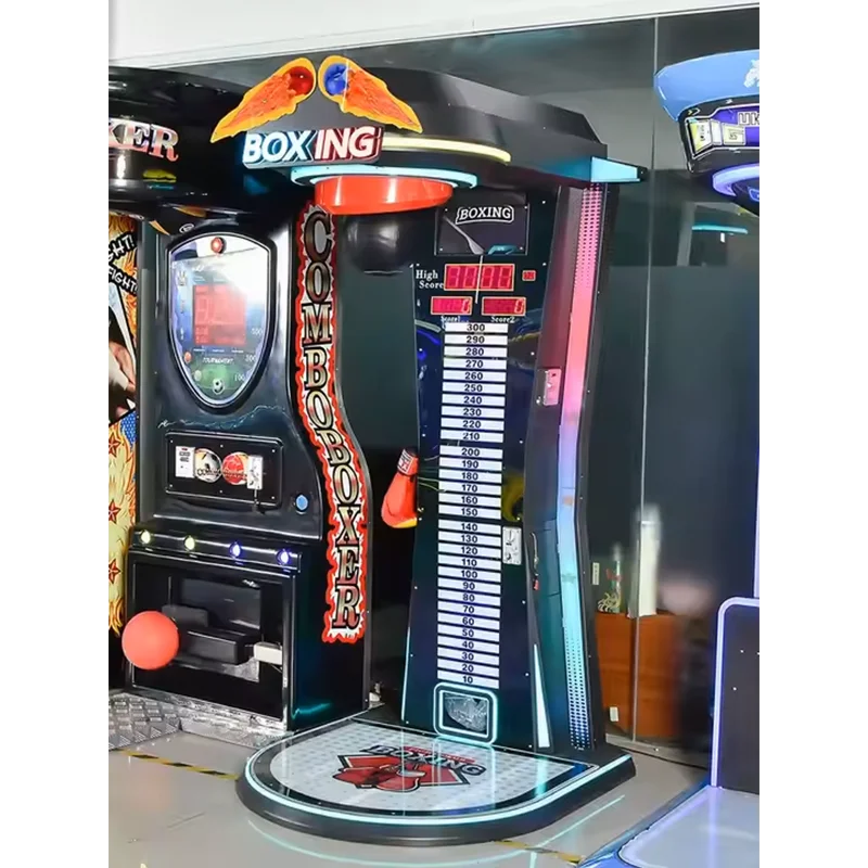 ألعاب رياضية للبالغين في الأماكن المغلقة تعمل بقطع النقود المعدنية، ماكينة ألعاب الملاكمة الكبيرة المثالية، ماكينة صالة الألعاب الرياضية للبيع #5