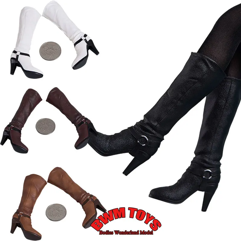 

In Stock cdtoys CD080 1/6 Scale Female Soldier Medium Leather High Heels Solid Boots For 12Inch Action Figure Doll Body