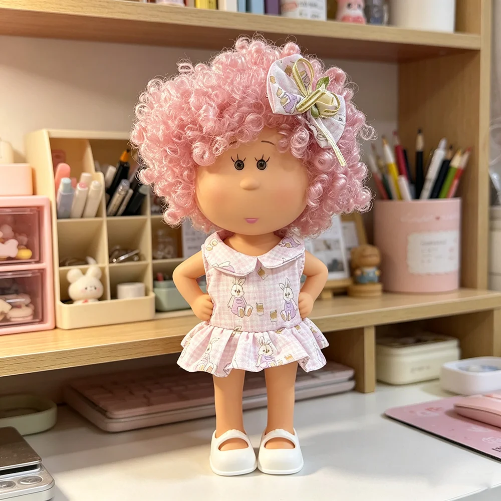 22CM Spanish Mia Potato Doll Short Dress with Rabbit Pattern Dress Suitable for 22CM Potato Doll Clothing, Accessories
