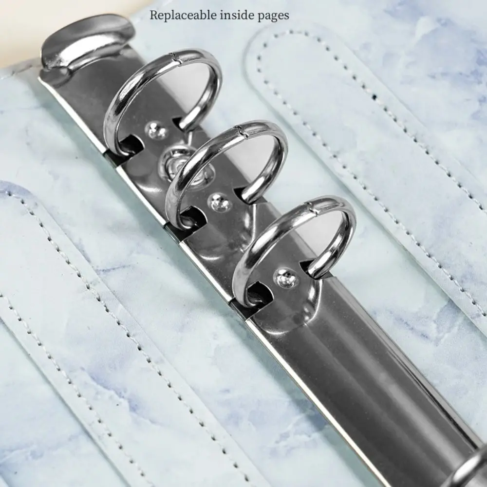 Marbling Money Saving Binder PU Durable Savings Challenges Book Waterproof Reuseable Cash Budget Book Charge Up