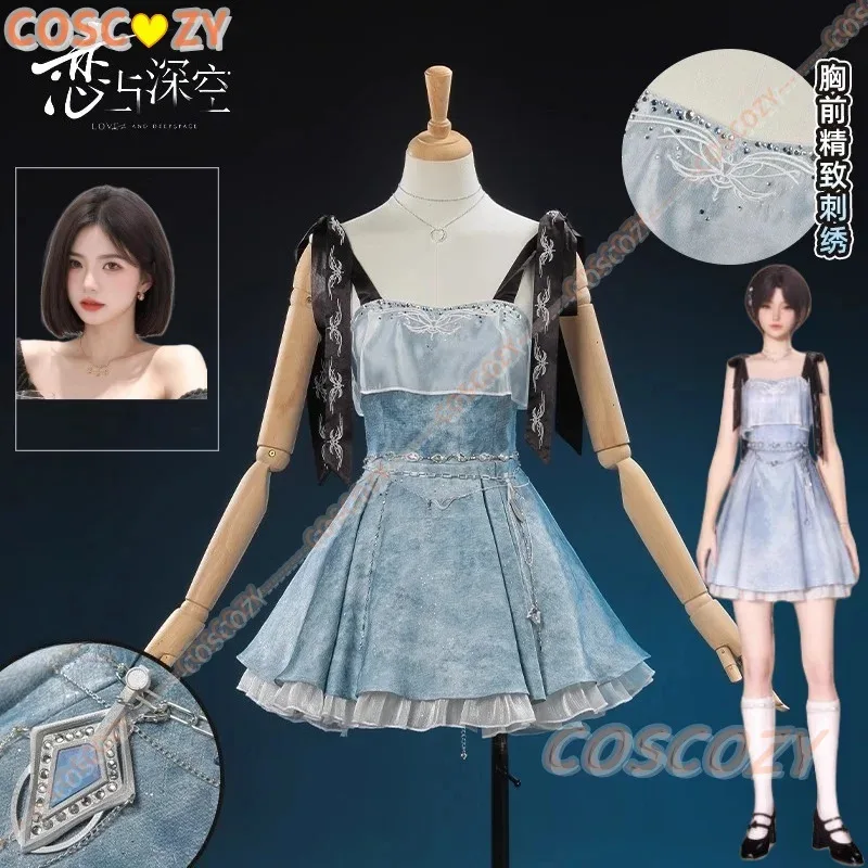 2025 11 คาเล็บคู่รักและดีพสเปซคอสเพลย์เครื่องแต่งกายสีฟ้าชุดเสื้อชั้นในสตรีหญิงเสื้อผ้าฮาโลวีนชุดสูทที่กำหนดเอง