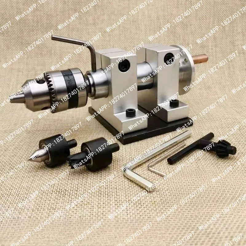 DIY retractable woodworking lathe thimble drilling tail seat homemade bead accessories rotary top tip