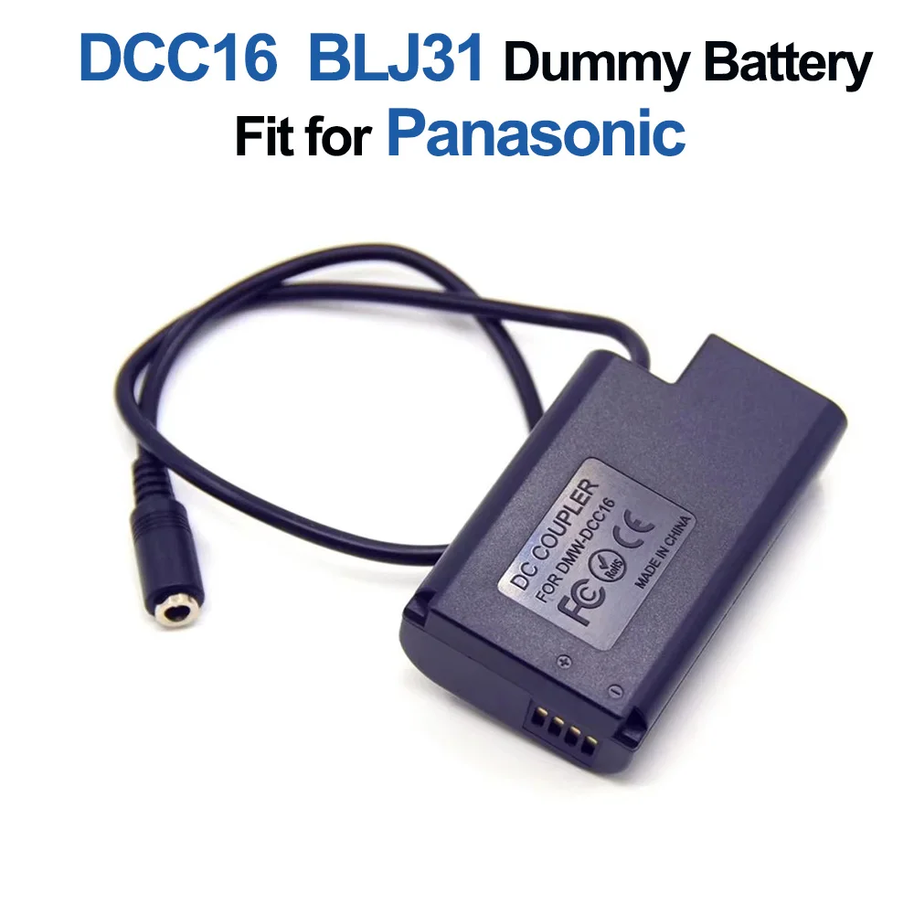 

DMW-BLJ31 BLJ31 Dummy Battery DMW-DCC16 DCC16 DC Coupler Power Supply Fit for Panasonic LUMIX S1 S1M S1R S1RM S1H Camera