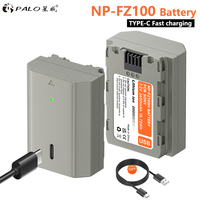 NP-FZ100 NPFZ100 NP FZ100 Battery with Type-C Fast charging for Sony a9 A9M2 a7R III a7c a7iv III ILCE-9 A6600 A7m3 A7R4 A7M4