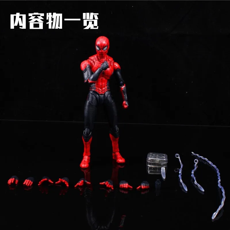 Gorące zabawki Marvel Avengers SHF Spider Man ulepszony garnitur PS4 edycja gry SpiderMan PVC figurka kolekcjonerska lalka Model prezent