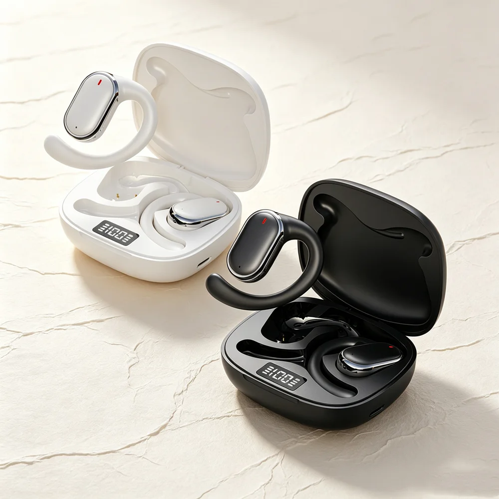 TWS Wireless Earbuds Fone Bluetooth Headset Luxury Bluetooth Headphones Use Premium Protein Leather and Aerospace-grade Aluminum