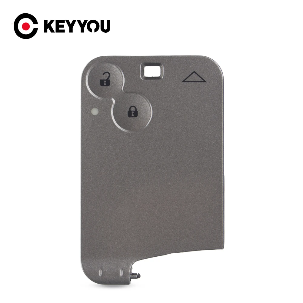 KEYYOU New Replacement 2 Button Remote Key Card Shell Case For Renault Laguna Espace