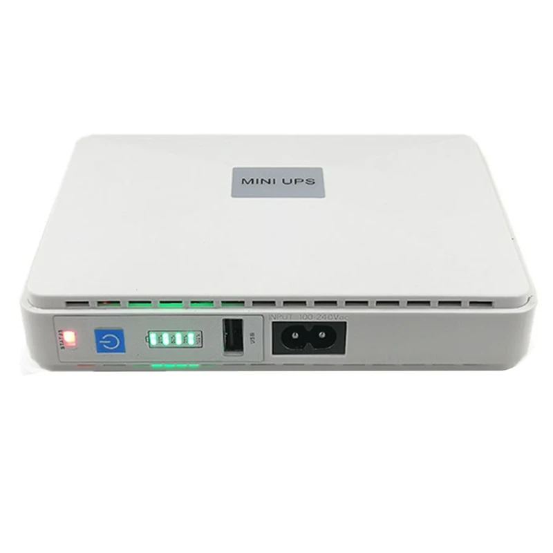 

1 Set 5V 9V 12V Large Capacity Battery Backup Mini UPS POE 15V 24V For Wifi Router CCTV (EU Plug)