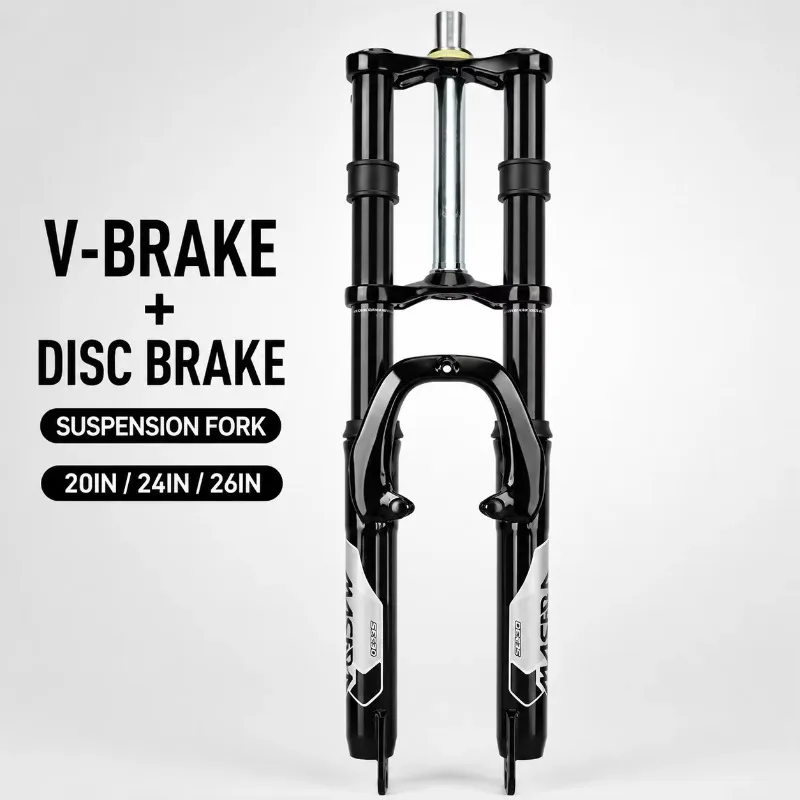 MTB Dual‑Crown Suspension Fork 20/24/26