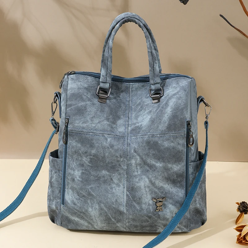 Designer Backpacks Women Leather Backpacks Female School Bag for Teenager Girls Travel Back Bag Retro Bagpack Sac A Dos Purses view 2