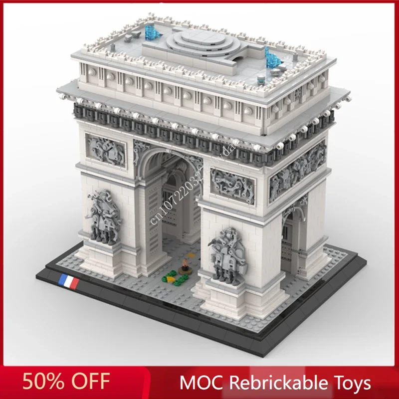 

4329PCS Customized MOC France Architecture Arc De Triomphe Street View Model Building Blocks DIY Assembly Toys Christmas Gifts