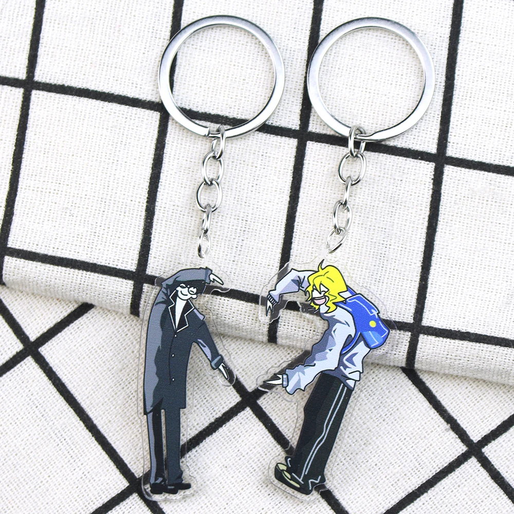 Anime Doukyuusei Kusakabe Hikaru Sajou Rihito Cosplay Keychain Acrylic Pendant Keyring 2Pcs/Set Couple Key Chain Accessories