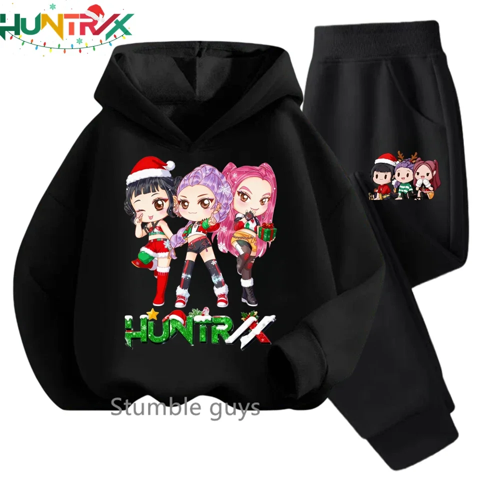 

Cartoon Kpop Demon Hunters Boys Kids Hoodie Set 3-12Y Autumn Girls Soft Warm Trendy Anime Print Cozy 2-Piece Outfit​