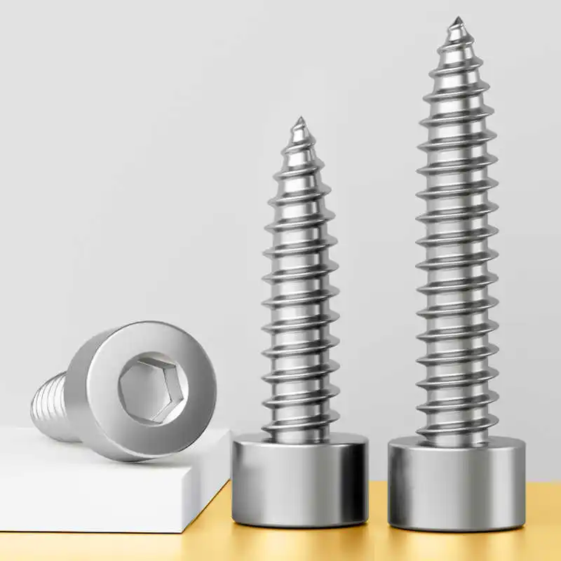 Hexagon Socket Cap Head Self Tapping Screw M1.7 M2 M2.3 M2.5 M3 M3.5 304 Stainless Steel Speaker Allen Head Screw L=4-30mm