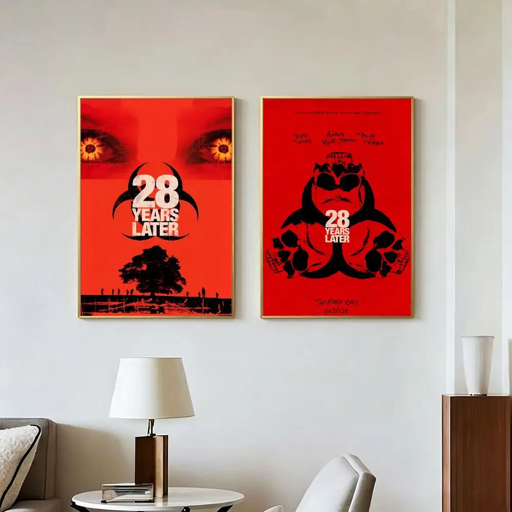Movie Horror 28 Years Later Poster Peel And Stick Wall Art Self Adhesive PP Waterproof Wall Decor Living Room Bedroom Gift
