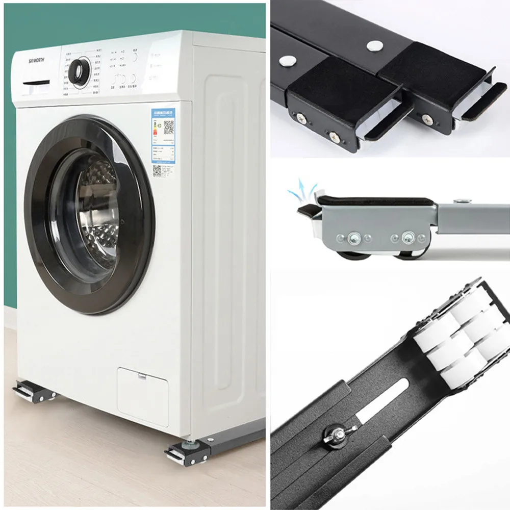 

Washing Machine Stand Movable Adjustable Refrigerator Raised Base Mobile Roller Universal Bracket Wheel Dryer Pulley Holder