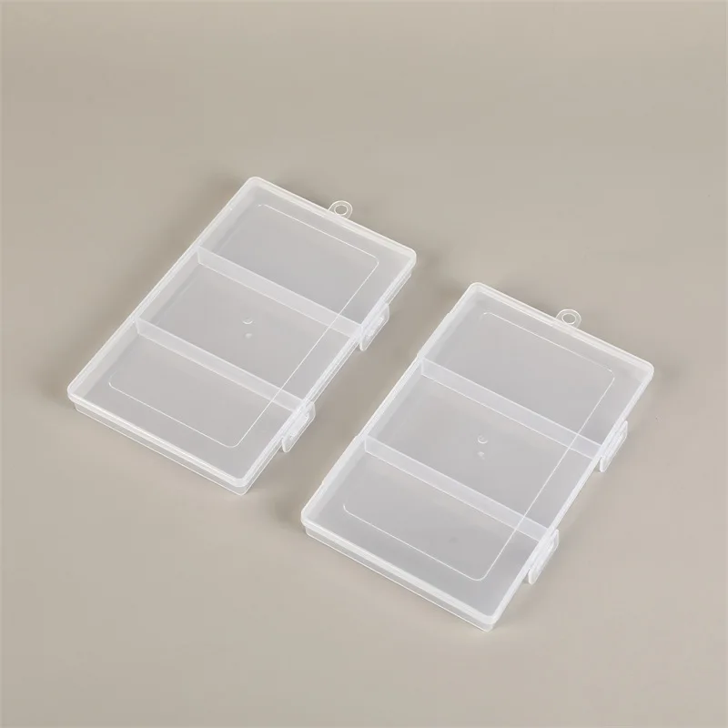 Three-layer transparent separated plastic box - jewelry storage, hardware organizing and storage box, fishing gear and accessori