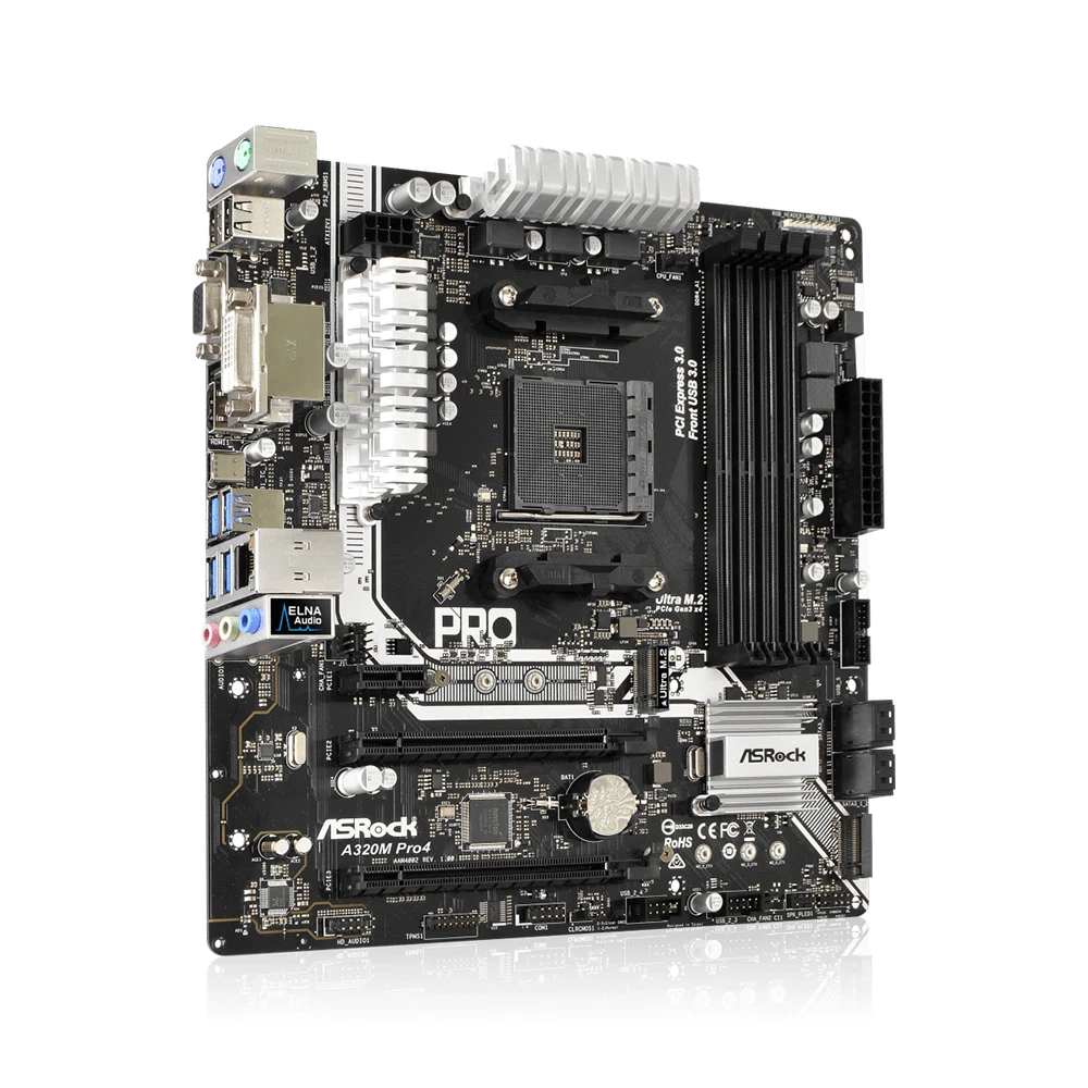 Imagem -03 - Placa-mãe Placa-mãe com Amd Soquete Am4 Soquete Am4 Ryzen 5600 Ddr4 Pci-e3.0 M.2 Microatx100 Testado Asrock-a320