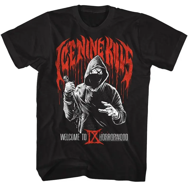 

Ice Nine Kills Welcome Horrorwood Black Adult T-Shirt