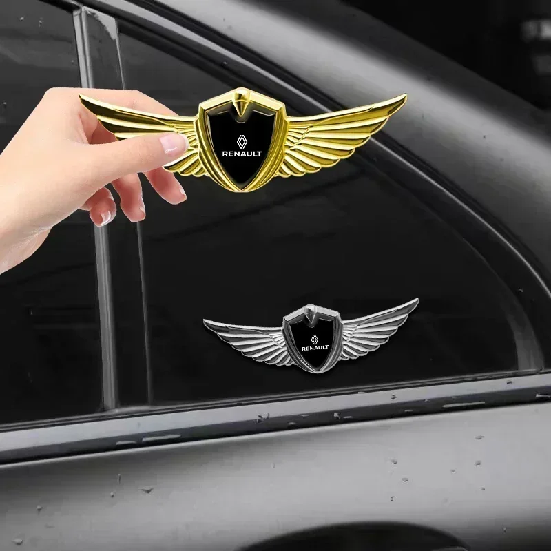 

3D Wings Styling Metal Car Emblem Sticker Auto Accessories For Renault DACIA Scenic Loguna Twingo Symbol Fluence Espace Clio