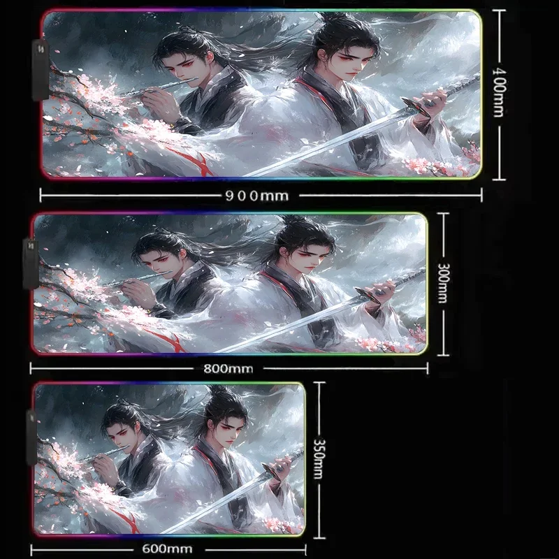 RGB LED Glow Gaming mousepad Super large rubber non-slip table mat precise control to meet the needs of esports FPS/MOBA special