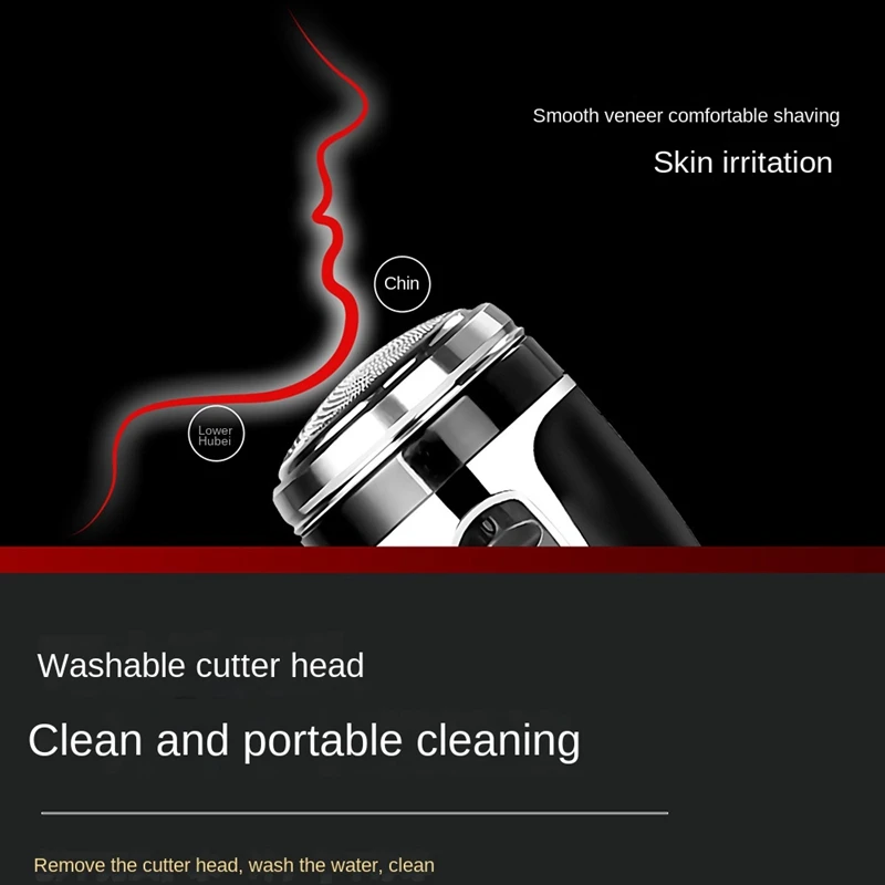 【Must-Haves】 Barbeador elétrico para homens recarregável sem fio rotativo navalha elétrica-up aparador de barba máquina de barbear facial